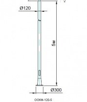 Опора ООКФ-120-5 композитная