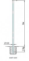 Опора ООКП-120-6 композитная